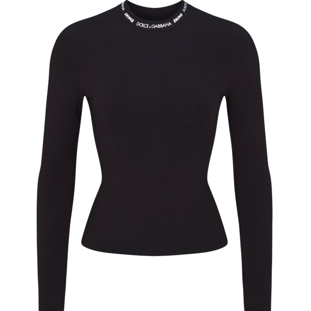 Skims x Dolce and Gabbana Cotton Jersey Long Sleeve T-shirt